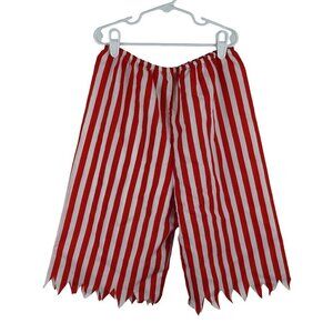 Red‎ & White Striped Elastic Waist Costume Pants PIRATE